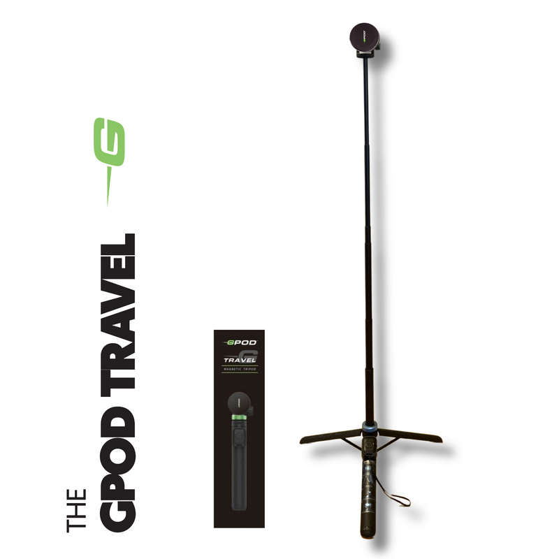 GPOD Travel stand with packaging on a white background