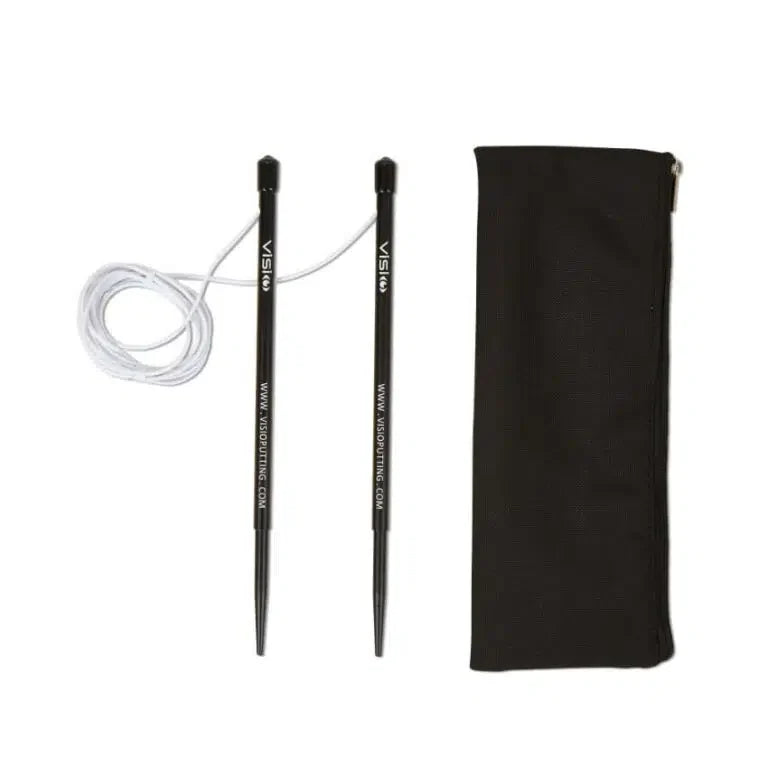 Visio 230cm Elasticated String Line with Metal Rods